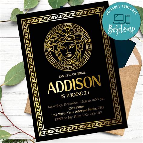 versace eeor invitation|versace invitations evite.